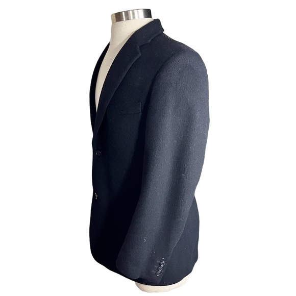 Gianfranco Ruffini Italy Men Black 100% Camel Hair  2 Button Suit Jacket Sz 40R - Picture 2 of 12